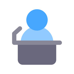 public speaking flat icon