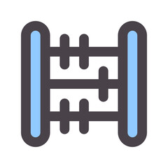 abacus flat line icon