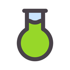test tube flat line icon