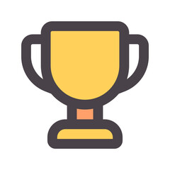 trophy flat line icon