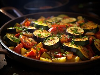 Close-up of traditional ratatouille
