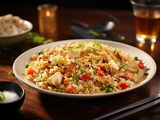 Delicious chicken fried rice