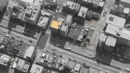 Tokio Skytree Blick auf die Stadt urban Japan drohne stadt strassen hochäuser - obrazy, fototapety, plakaty