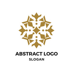 Abstract monoline logo vector