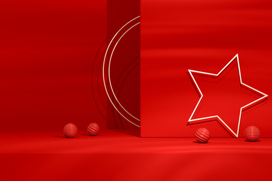 Christmas Concept, New Year 2024, 3D