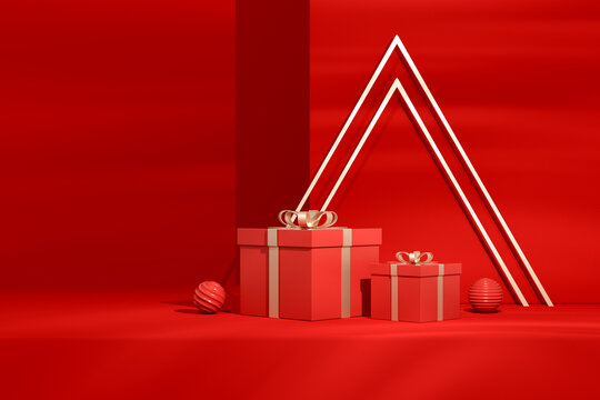 Christmas Concept, New Year 2024, 3D