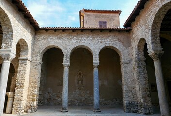 Beautiful shot of the Eurphrasia Basilika in Porec, Croatia