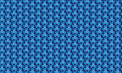 Blue color fabric pattern template