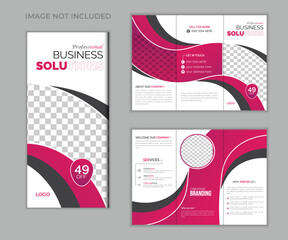 Modern trifold brochure design template