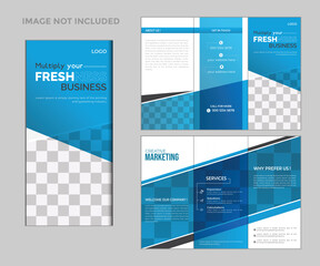 freshness business trifold  brochure template 