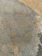 Dirty cracked concrete wall texture background. Black mold on cement wall. Scratches on wall.