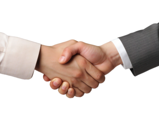 handshake, transparent background, isolated image, generative AI
