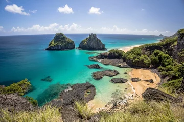 Fototapete Brasilien View of Two Brothers Rock. Fernando de Noronha, Pernambuco, Brazil.