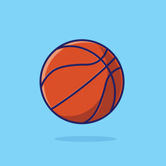 Basketball cartoon vector illustration sport equipment concept icon isolated