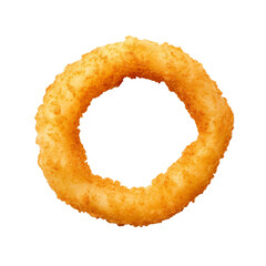 Onion Rings, top view, transparent background, isolated image, generative AI
