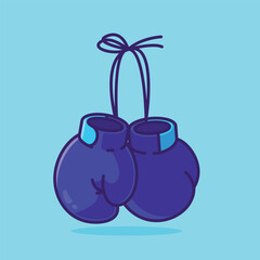 Boxing gloves cartoon vector illustration sport equipment concept icon isolated