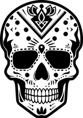 Skull | Black and White Vector illustration