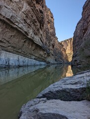 Shot of the Santa Elena Canyon at the Big Bend Ranch Terlingua.