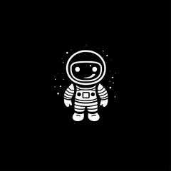 Astronaut | Minimalist and Simple Silhouette - Vector illustration