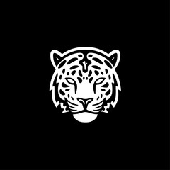 Leopard | Black and White Vector illustration