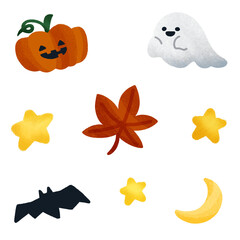 ハロウィンのアイコンセット