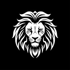 Lion - Minimalist and Flat Logo - Vector illustration