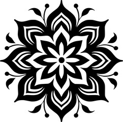 Mandala | Minimalist and Simple Silhouette - Vector illustration