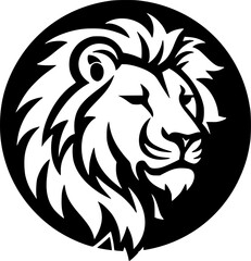 Fototapeta premium Lion | Black and White Vector illustration