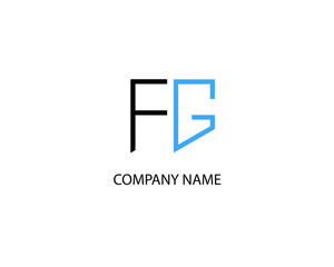 abstract logo design vector F G