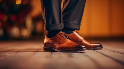 A man wearing a stylish shoes