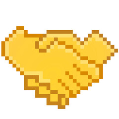 Hand Emoji in Pixel Art Collection.