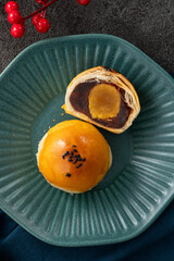 Moon cake yolk pastry for Mid-Autumn Festival holiday.