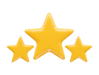 Star icon 3d rendering illustration element 