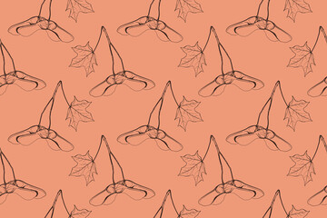 Floral pattern seamless vector background. Foliage and flower wallpaper design of nature.