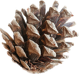 Pine cones isolated close up,cones of coniferous trees 