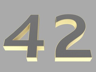 3d number isolated texture background illustration render