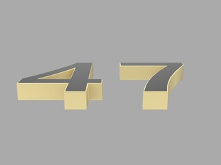 3d number isolated texture background illustration render