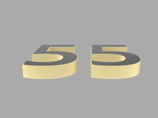 3d number isolated texture background illustration render