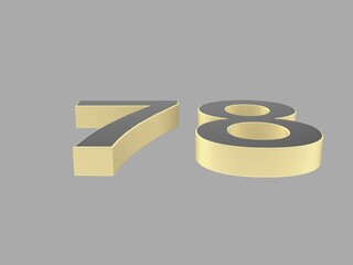 3d number isolated texture background illustration render