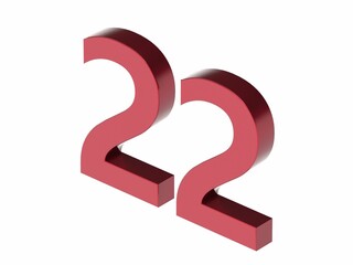 3d number isolated texture background illustration render