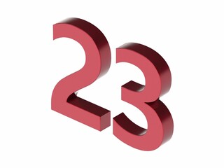 3d number isolated texture background illustration render