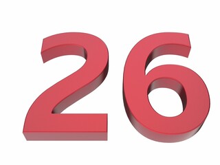 3d number isolated texture background illustration render