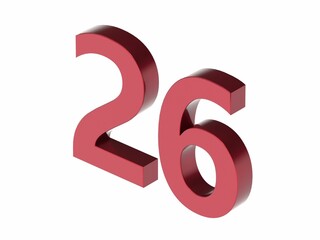 3d number isolated texture background illustration render