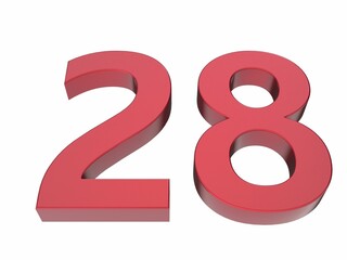 3d number isolated texture background illustration render