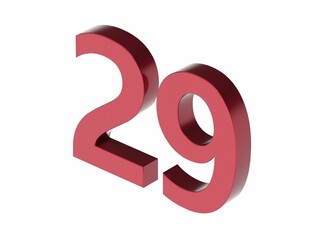 3d number isolated texture background illustration render