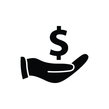money icon vector hand holding dollar sign money icon  finance sign