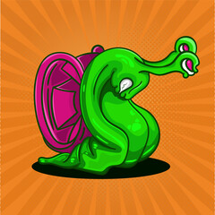 vector illustration snail rims