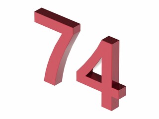 3d number isolated texture background rendering illustration