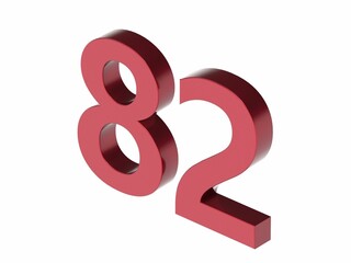 3d number isolated texture background rendering illustration