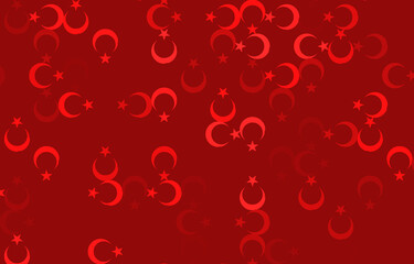 turkish flag background, ottoman background, moon pattern,